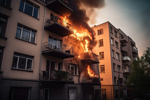 fire in the apartment